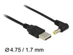 Delock napájecí kabel USB > DC 4.75 x 1.7 mm samec 90° 1.5 m