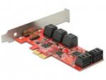 Delock PCI Express Card > 10 x internal SATA 6 Gb/s – Low Profile Form Factor 