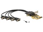 Delock PCI Express Card >4 x Serial with voltage supply 89447 Delock PCI Express Card >4 x Serial with voltage supply