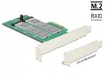 Delock PCI Express Karta > 2 x interní M.2 Key B s RAID - format low profile