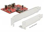 Delock PCI Express Karta > 2 x interní USB 3.1 Gen 2 key A 20 pin samice