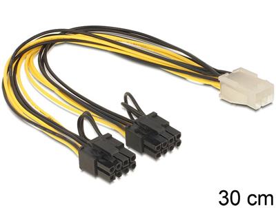 Delock PCI Express napájecí kabel 6 pin samice > 2 x 8 pin samec