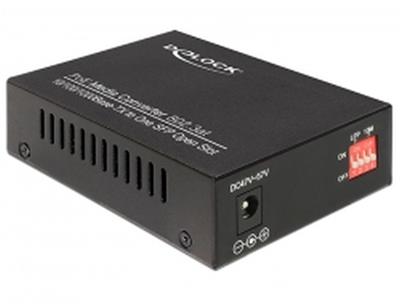 Delock PoE+ Media Converter 10/100/1000Base-T to SFP