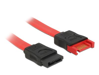 Delock Prodlužovací kabel SATA 6 Gb/s samec > SATA samice 20 cm červený