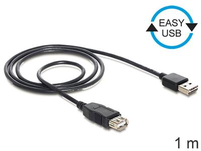 Delock Prodlužovací kabel USB 2.0 Typ-A samec > USB 2.0 Typ-A samice 1,5 m černý