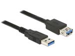 Delock Prodlužovací kabel USB 3.0 Typ-A samec > USB 3.0 Typ-A samice 3,0 m černý