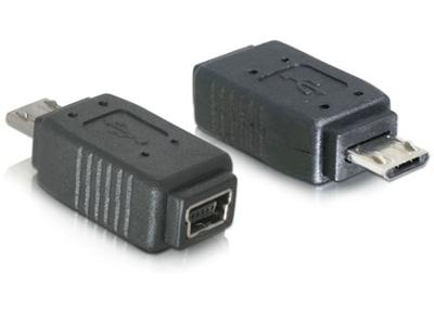 Delock redukce micro USB B samec na USB mini 5pin samice