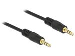 Delock Stereo Jack Cable 3.5 mm 3 pin male > male 1 m black