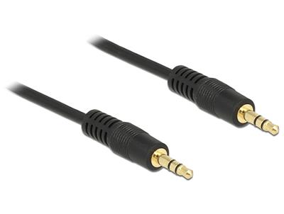 Delock Stereo Jack Cable 3.5 mm 3 pin male > male 2 m black