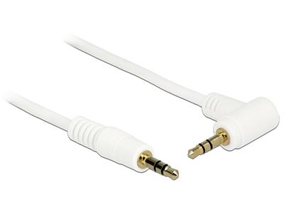 Delock Stereo Jack Cable 3.5 mm 3 pin male > male angled 3 m white