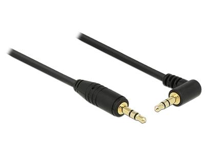 Delock Stereo Jack Cable 3.5 mm 3 pin male > male angled 5 m black