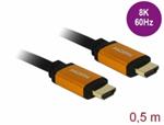 Delock Ultra vysokorychlostní HDMI kabel, 48 Gbps, 8K 60 Hz, 0,5 m