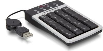 Delock USB numerická klávesnice 4x HOTKEY