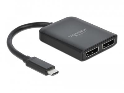 Delock USB Type-C™ Splitter (DP Alt Mód) na 2 x DisplayPort MST / VXP