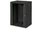 Digitus 16U wall mounting cabinet 820x600x450 mm, color black (RAL 9005)