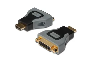 Digitus adaptér HDMI A samec / DVI(24+5) samice, černo/šedý