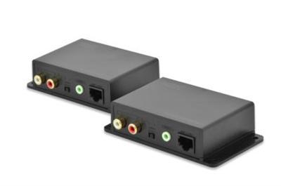 DIGITUS Cat 5 Audio Extender, Extension up to 600 m local + remote unit