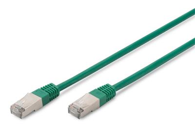 Digitus CAT 5e SF-UTP patch cable, Cu, PVC AWG 26/7, length 0.5 m, color green