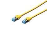 Digitus CAT 5e SF-UTP patch cable, PVC AWG 26/7, length 0.5 m, color yellow