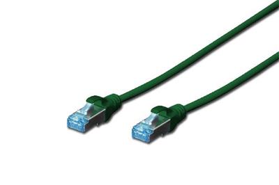 Digitus CAT 5e SF-UTP patch cable, PVC AWG 26/7, length 1 m, color green