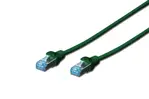 Digitus CAT 5e SF-UTP patch cable, PVC AWG 26/7, length 3 m, color green