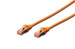 Digitus CAT 6 S-FTP patch cable, Cu, LSZH AWG 27/7, length 1 m, color orange