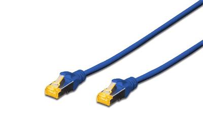 Digitus CAT 6A S-FTP patch cable, Cu, LSZH AWG 26/7, length 0.25 m, color blue