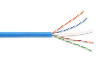 DIGITUS CAT 6A U-UTP installation cable, raw, Length 305 m, Paper Box, LSOH, AWG 23, Simplex Color light blue RAL 5012