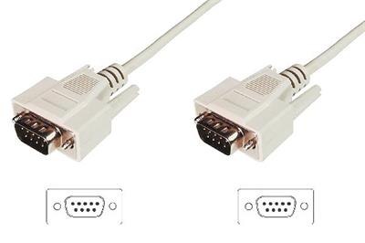 Digitus Datatransfer connection cable, D-Sub9 M/M, 3.0m, serial, molded, be