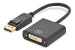 Digitus DisplayPort adapter cable, DP - DVI (24+5) M/F, 0.15m,w/interlock, DP 1.2 compatible, CE, bl