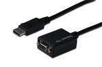 Digitus DisplayPort adapter cable, DP - HD15 M/F, 0.15m,w/interlock, DP 1.1a compatible, CE, bl