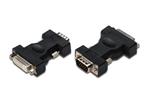 Digitus DVI adapter, DVI(24+5) - HD15 F/M,  DVI-I dual link, bl