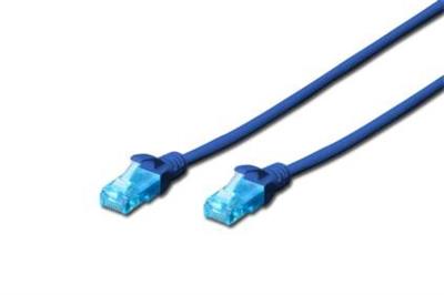 Digitus Ecoline Patch Cable, UTP, CAT 5e, AWG 26/7, modrý 5m, 1ks