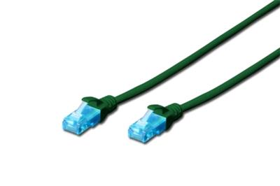 Digitus Ecoline Patch Cable, UTP, CAT 5e, AWG 26/7, zelený 1m, 1ks