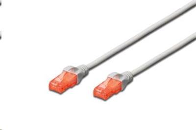 Digitus Ecoline Patch Cable, UTP, CAT 6e, AWG 26/7, šedý 0,5m, 1ks