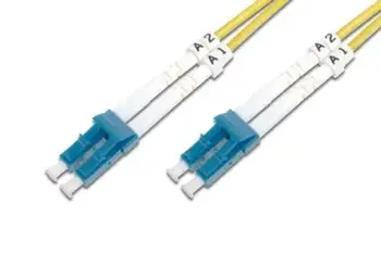 DIGITUS Fiber Optic Patch Cord,, LC (APC) to LC (UPC), Singlemode, OS1, 09/125 µ, Duplex, Length 1m