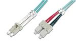 DIGITUS Fiber Optic Patch Cord, LC to SC, Multimode 50/125 µ, Duplex Length 1m, Class OM3