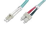 Digitus Fiber Optic Patch Cord, LC to SC Multimode 50/125 µ, Duplex Length 2m, Class OM3