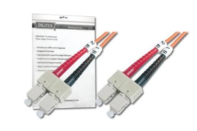 DIGITUS Fiber Optic Patch Cord, SC to SC, Multimode, OM1, 62.5/125 µ, Duplex Length 3m