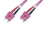 DIGITUS Fiber Optic Patch Cord, SC to SC, Multimode OM4 - 50/125 µ, Duplex, color RAL4003 Length 10m