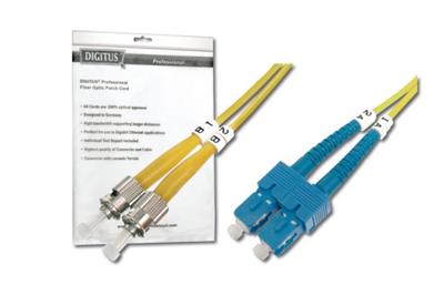 Digitus Fiber Optic Patch Cord, ST to SC, Singlemode 09/125 µ, Duplex, 3m