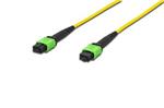 Digitus Fiber Optic Patchcord, MPO to MPO, Female OS2, Singlemode 09/125 µ, 10m, Method A Jacket: yellow, Housing: gree