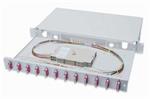 Digitus Fiber Optic Sliding Splice Box, 1U, Equipped 12x SC duplex, incl. M 25 Screw, Splice Cassette Color Pigtails OM