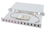 Digitus Fiber Optic Sliding Splice Box, 1U, Equipped 6x LC duplex, incl. M 25 Screw, Splice Cassette OM4 Color Pigtails