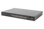 Digitus Gigabit Ethernet PoE Switch 24-portový PoE + 2 SFP, 380W PoE rozpočet