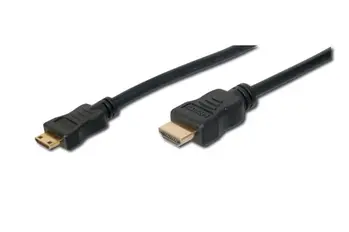 Digitus HDMI 1.3 / 1.2 (C to A) připojovací kabel 3 m , pozlacené kontakty