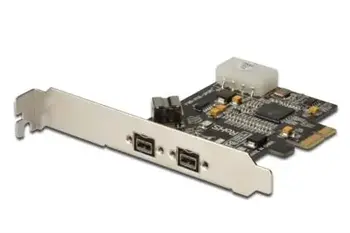 DIGITUS IEEE 1394b Interface Card, PCIexpress,, 3 Port, 2x9-Pin Extern+1x9-Pin Intern XIO2213B chipset