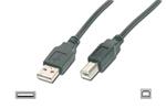 Digitus kabel USB A-B,2x stíněný,černý,1.8m