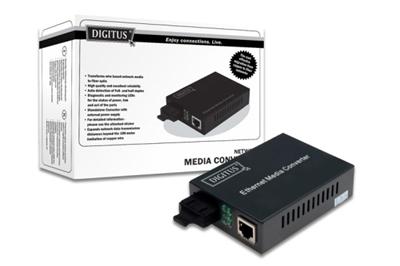 Digitus Media Converter 10/100/1000Base-T to 1000Base-LX + zdroj, 10km