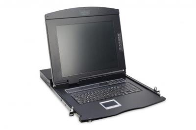 Digitus Modular console with 19" TFT (48,3cm), 1-port KVM & Touchpad, french keyboard